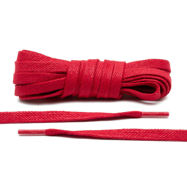 Red Round Cord Shoe Laces Gold Metal Tips - Kalsi Cords UK